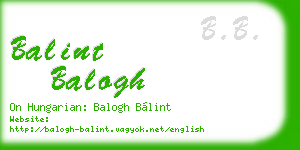 balint balogh business card