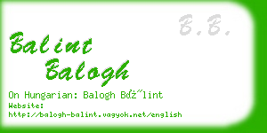 balint balogh business card